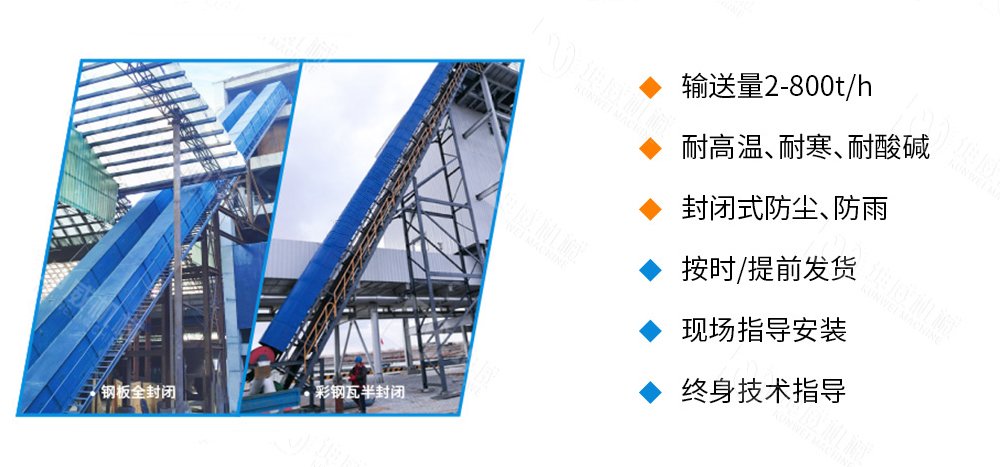 封閉式大傾角皮帶輸送機(jī)優(yōu)勢特點(diǎn)